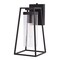 Vaxcel Nash 6.5-in Black Outdoor Modern Wall Lantern, Dusk to Dawn Photocell, 1-Light Wall Lamp Sconce with Clear Seeded Glass T0585 - alternate 1